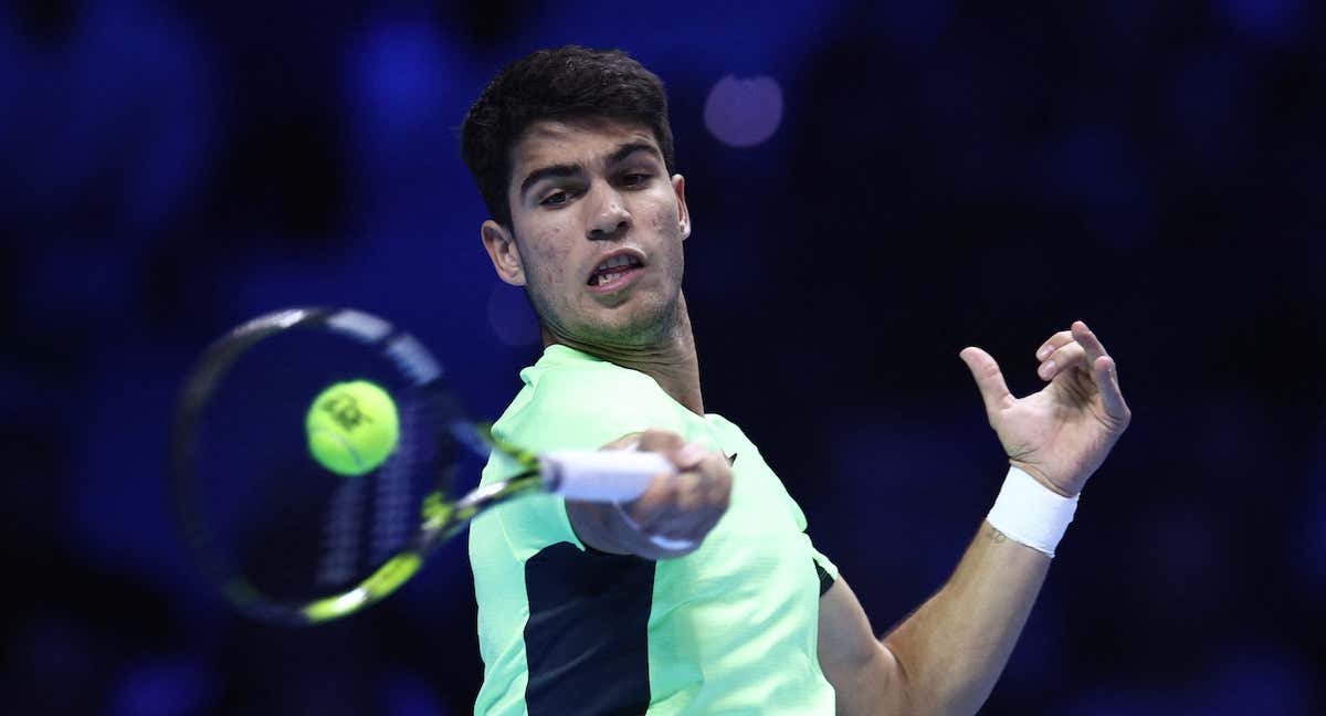 Carlos Alcaraz disputa sus primeras ATP Finals en Turín./REUTERS