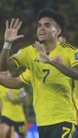 Luis Díaz tras anotar su segundo gol. EFE