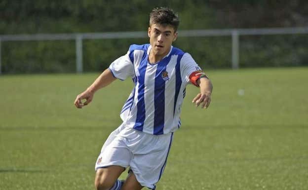 Ander Barrenetxea, en edad cadete.  Real Sociedad