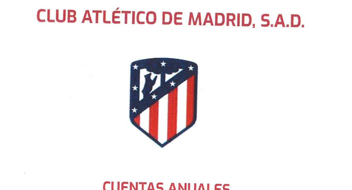 Imagen de la portada del balance de las Cuentas Anuales del Atlético de Madrid en la 2022-23. /RELEVO