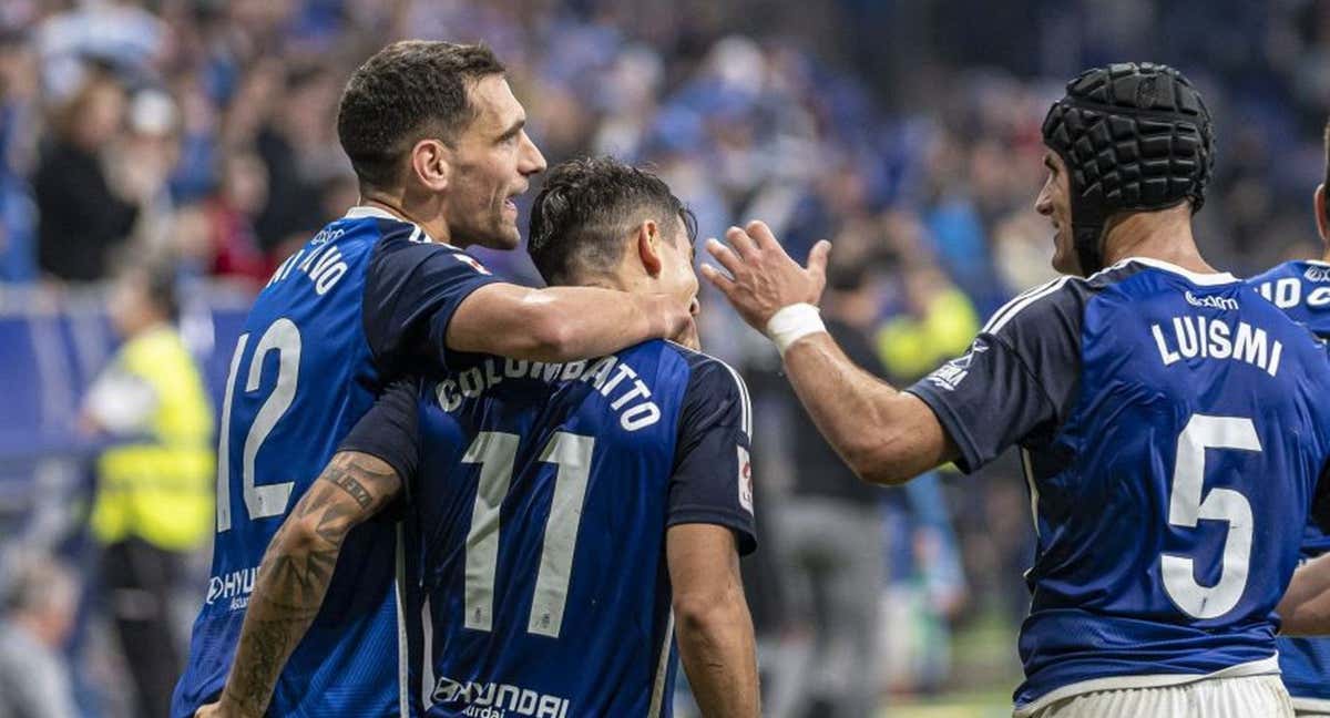 El Oviedo celebra el gol de la victoria/LALIGA