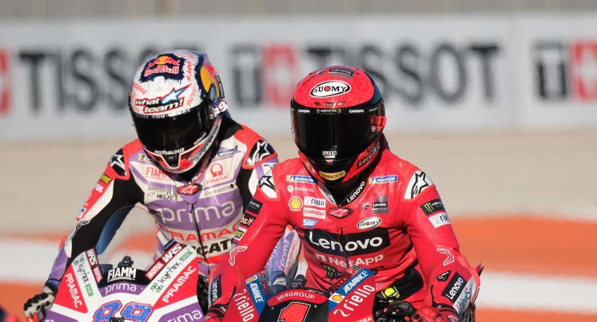 Jorge Martín y Bagnaia, hoy.