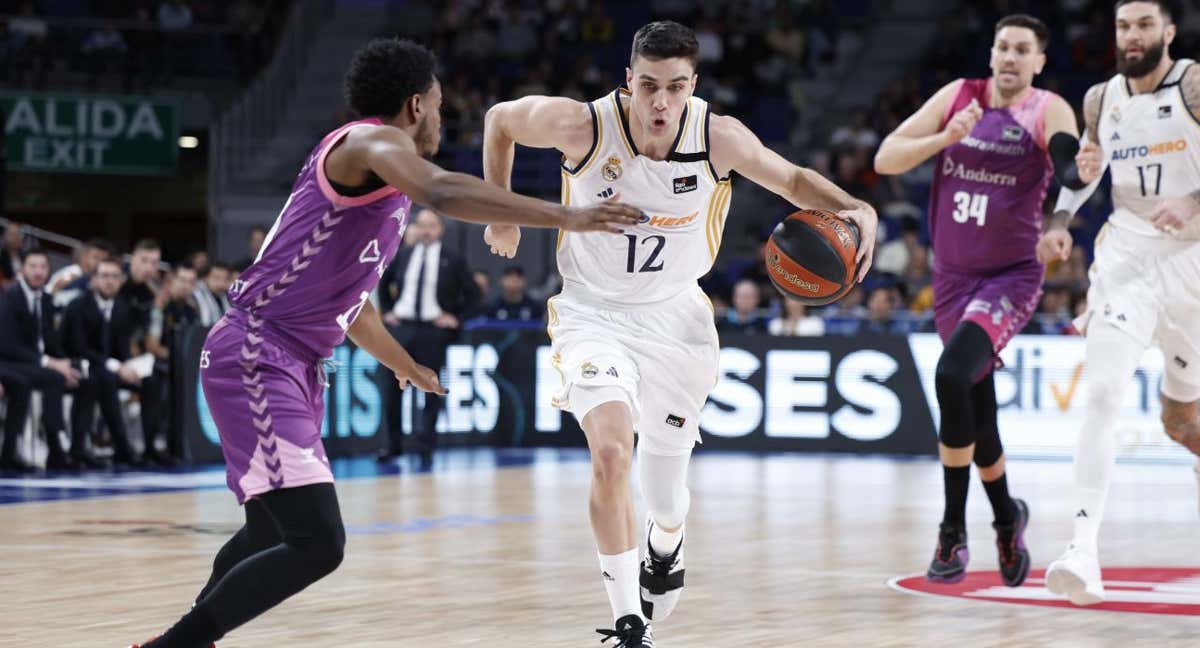 Carlos Alocén, en su regreso tras la lesión con el Real Madrid.