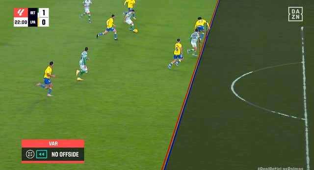 Otro lío del VAR: la jugada del gol del Real Betis está mal analizada