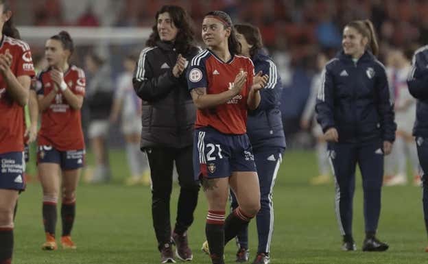 Alexia Jr. tras el partido contra el Barça. OSASUNA
