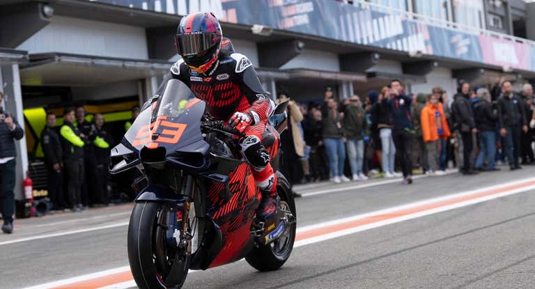 Marc Márquez en su primer día como piloto del equipo Gresini.