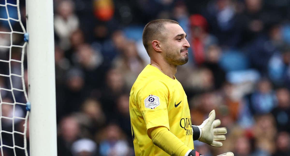 Arnau Tenas, durante el partido contra Le Havre. /REUTERS