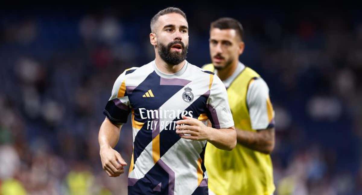 Dani Carvajal, durante un partido del Real Madrid./AFP