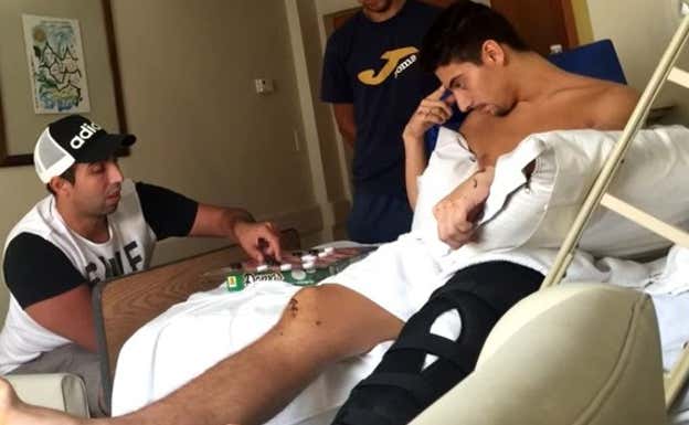Martín Di Nenno después del accidente. RRSS
