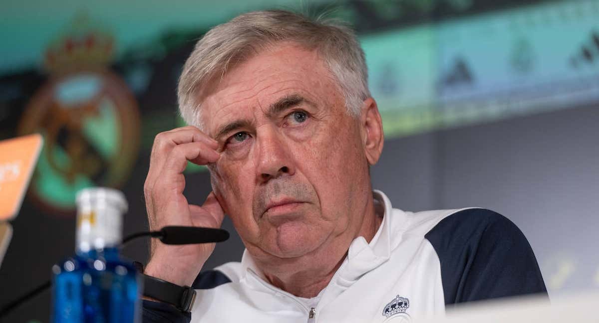 Carlo Ancelotti, en rueda de prensa./