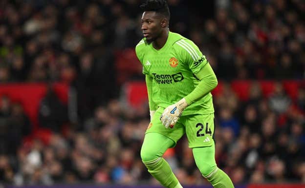 Onana durante un partido del United.  AFP