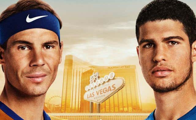 La fiesta de Nadal y Alcaraz en Las Vegas, entre dudas y lesiones
