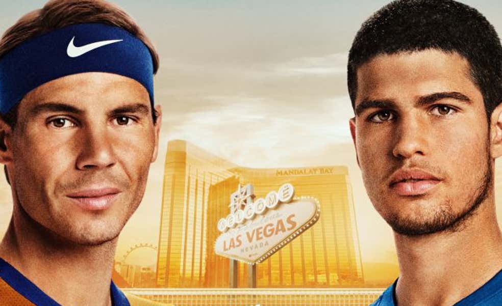 Nadal y Alcaraz se enfrentarán en Las Vegas en una exhibición organizada por Netflix.