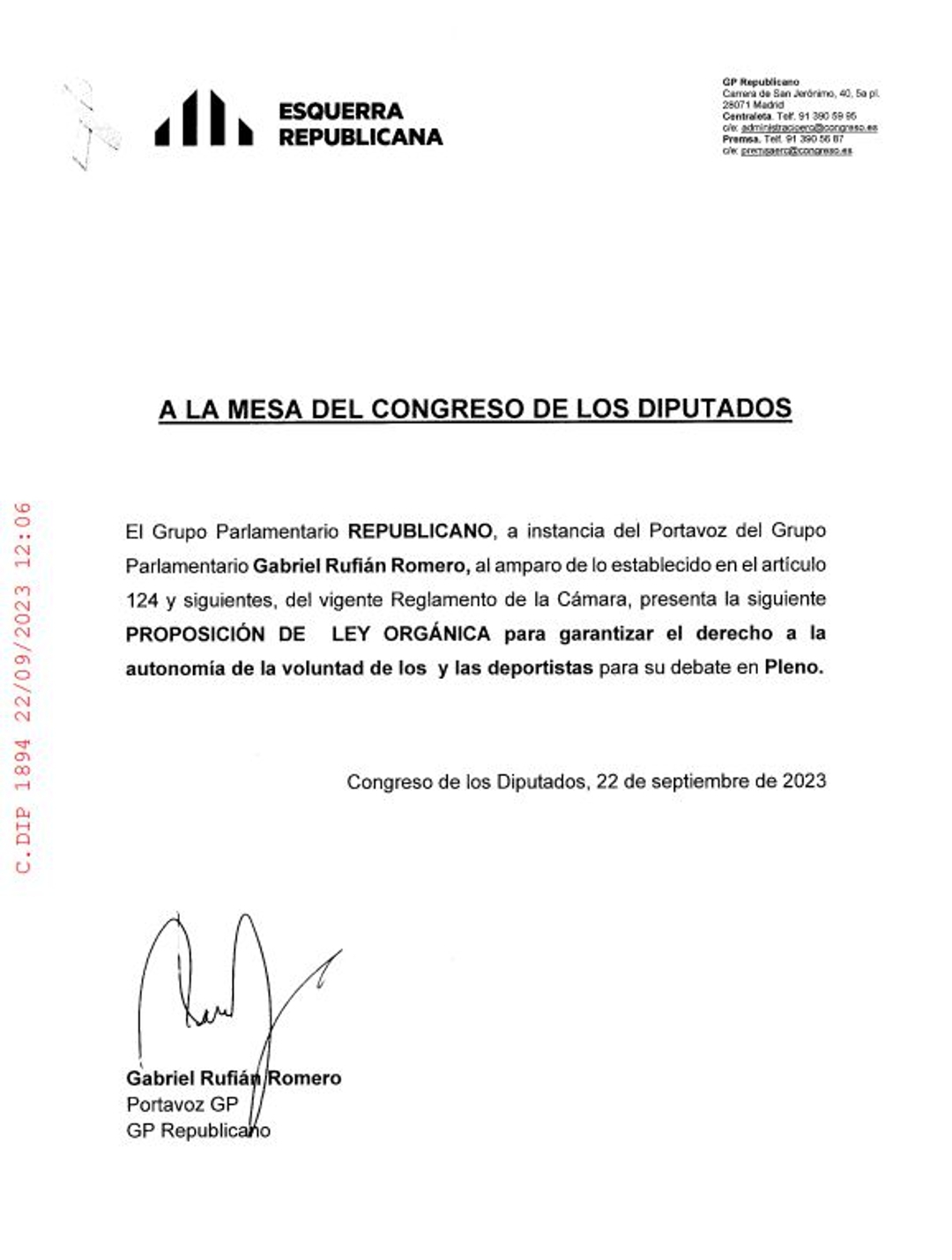 Proposición de ley por parte de ERC para eliminar la obligación de ir a las selecciones nacionales.
