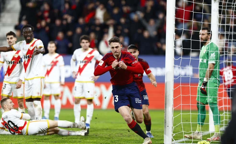 Raúl García corta la sequía de Osasuna... y aumenta la del Rayo