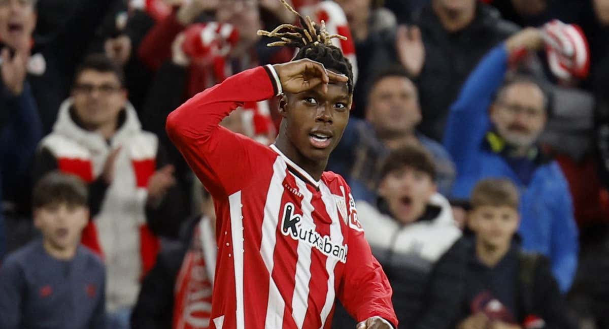 Nico celebra su golazo ante el Atlético de Madrid./Reuters