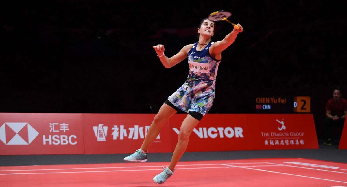 Carolina Marín, en la semifinal del BWF World Tour Finals. /AFP