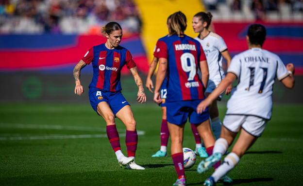 Mapi durante el Clásico.  FC BARCELONA