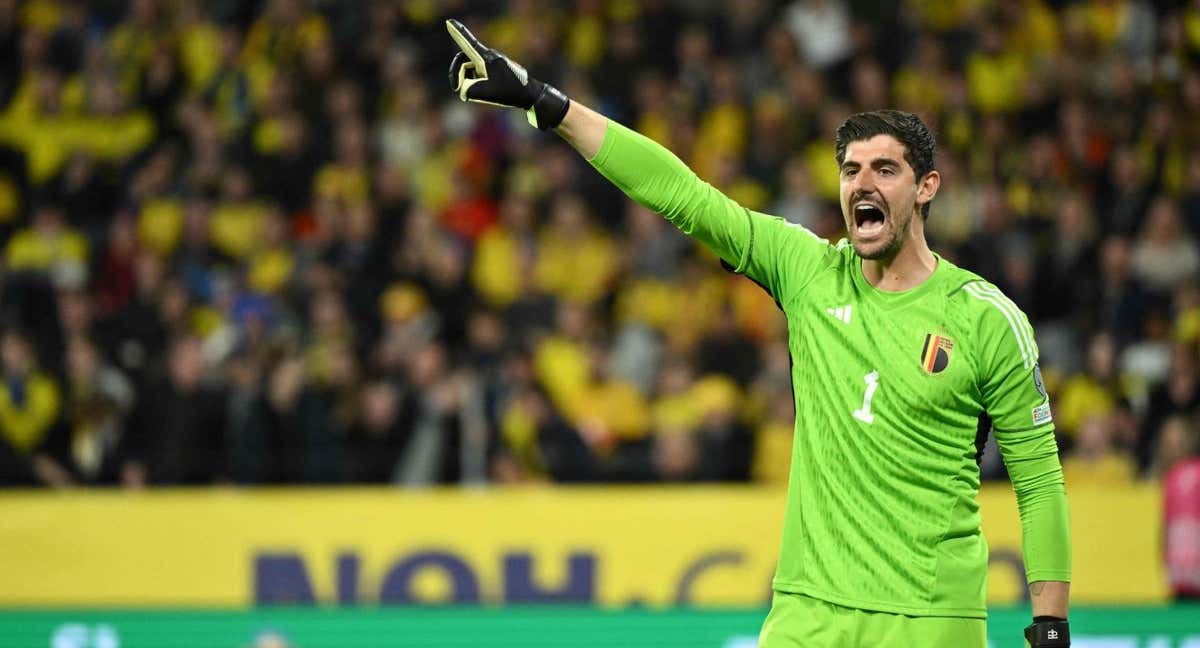 Courtois, con Bélgica en el Mundial./Jonathan NACKSTRAND / AFP