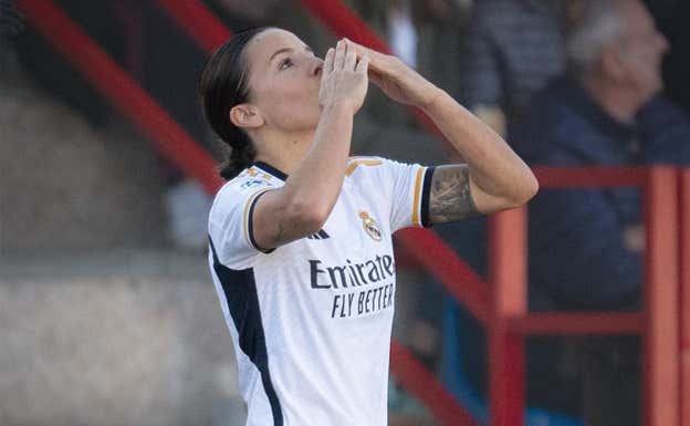 Zornoza celebrando un gol.  REAL MADRID