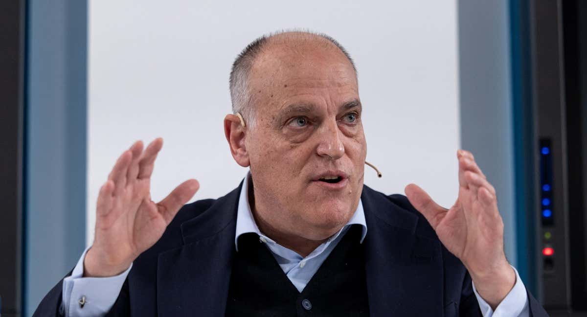 Tebas durante la rueda de prensa.