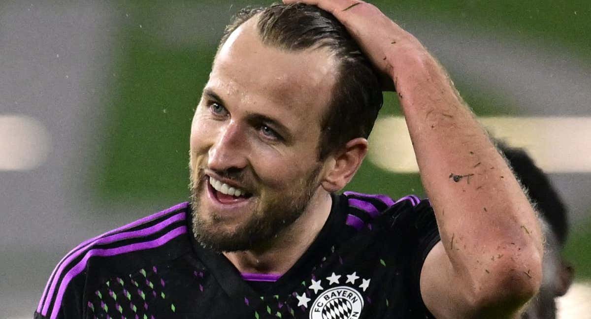 Harry Kane en el partido ante el Wolfsburgo.