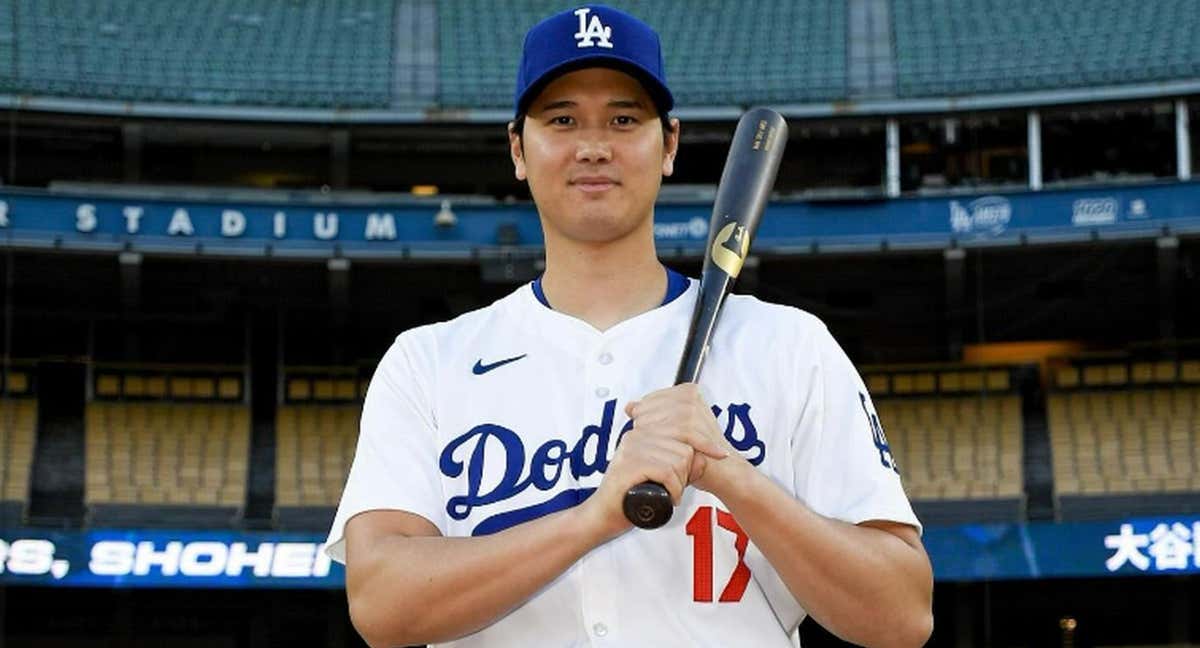 Shohei Ohtani tras anunciar su fichaje por los Dodgers.
