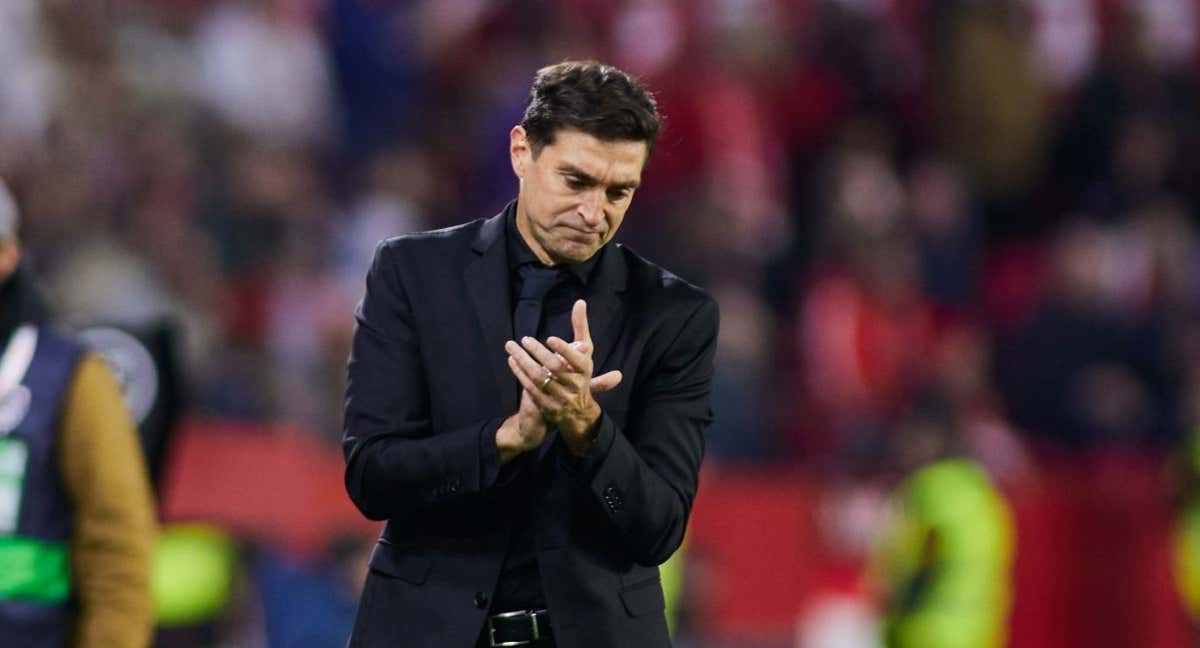 Diego Alonso durante un partido del Sevilla./AFP