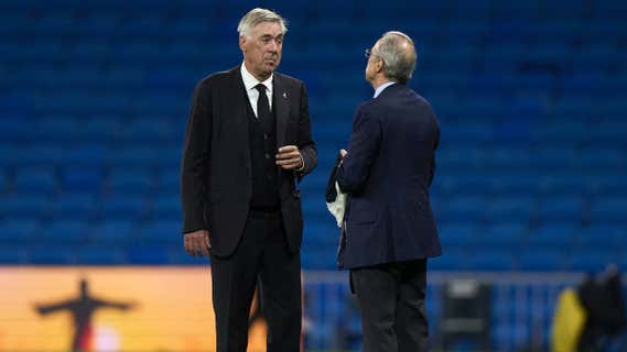 Ancelotti, junto a Florentino./GETTY
