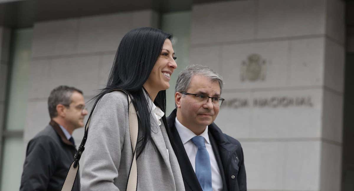 Jenni Hermoso a su salida de la Audiencia Nacional tras declarar como víctima en el 'Caso Rubiales'. /EFE/ Mariscal