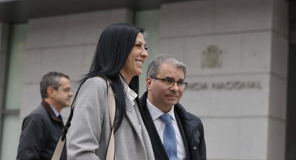 Jenni Hermoso a su salida de la Audiencia Nacional tras declarar como víctima en el 'Caso Rubiales'.