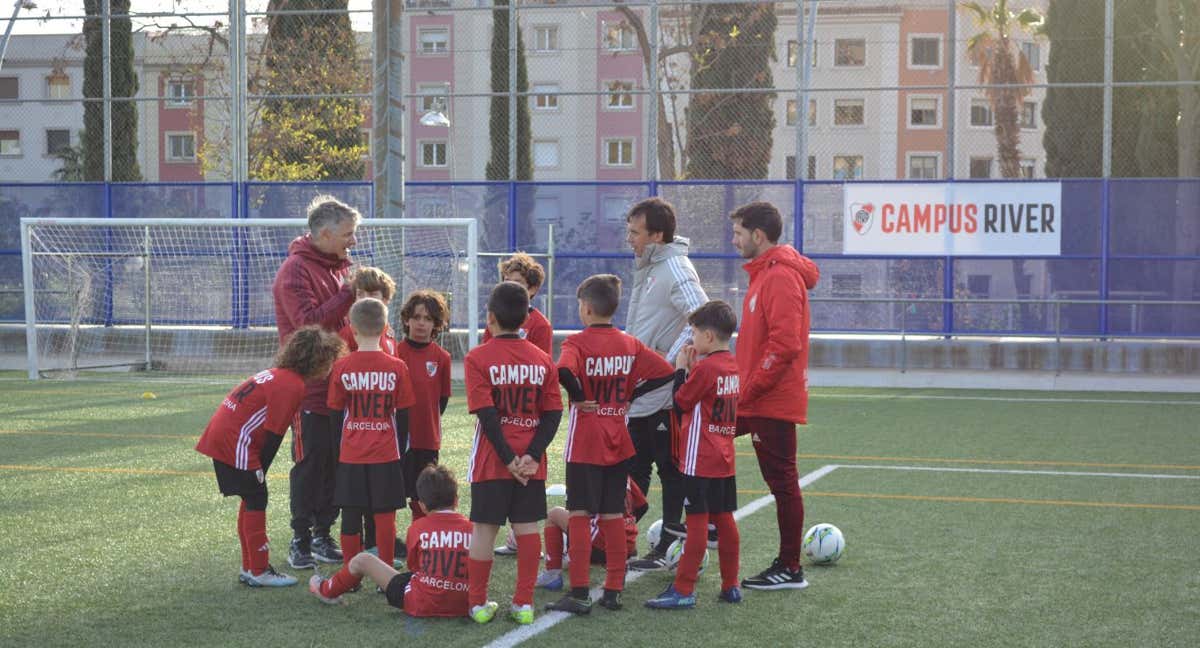 El Campus de River Plate en el camp de l'Àliga de Barcelona.