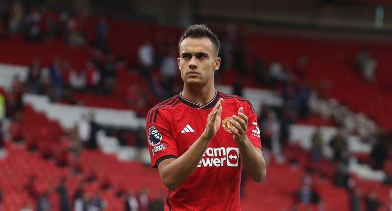 Sergio Reguilón ha disputado 12 partidos con el Manchester United.