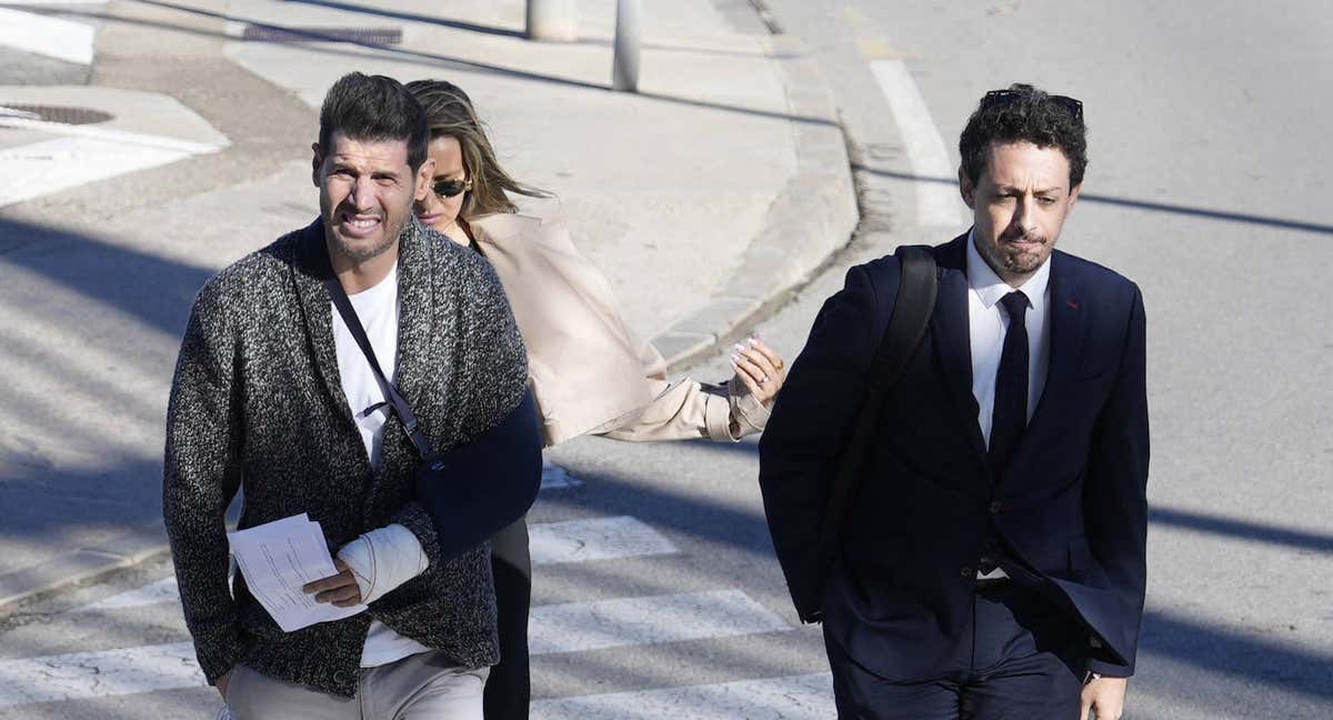 Albert Luque, durante su declaración en los juzgados de Terrasa por el 'Caso Rubiales'.