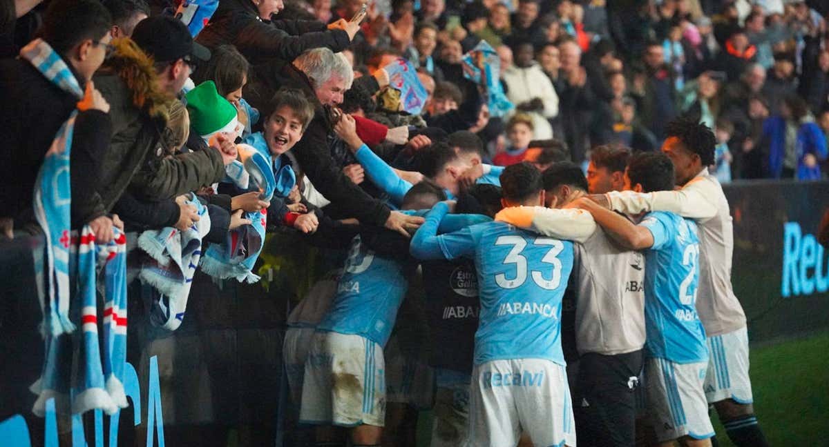 Los jugadores del Celta celebran el segundo gol ante el Betis. /RC Celta