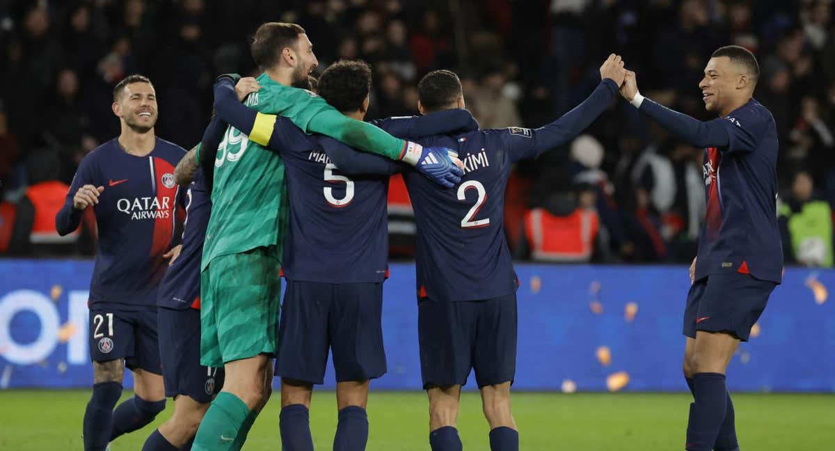 El PSG celebra la Supercopa./EP