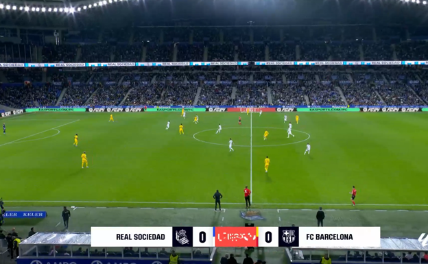 Momento de la pérdida de Gavi tras el saque inicial azulgrana.  WYSCOUT