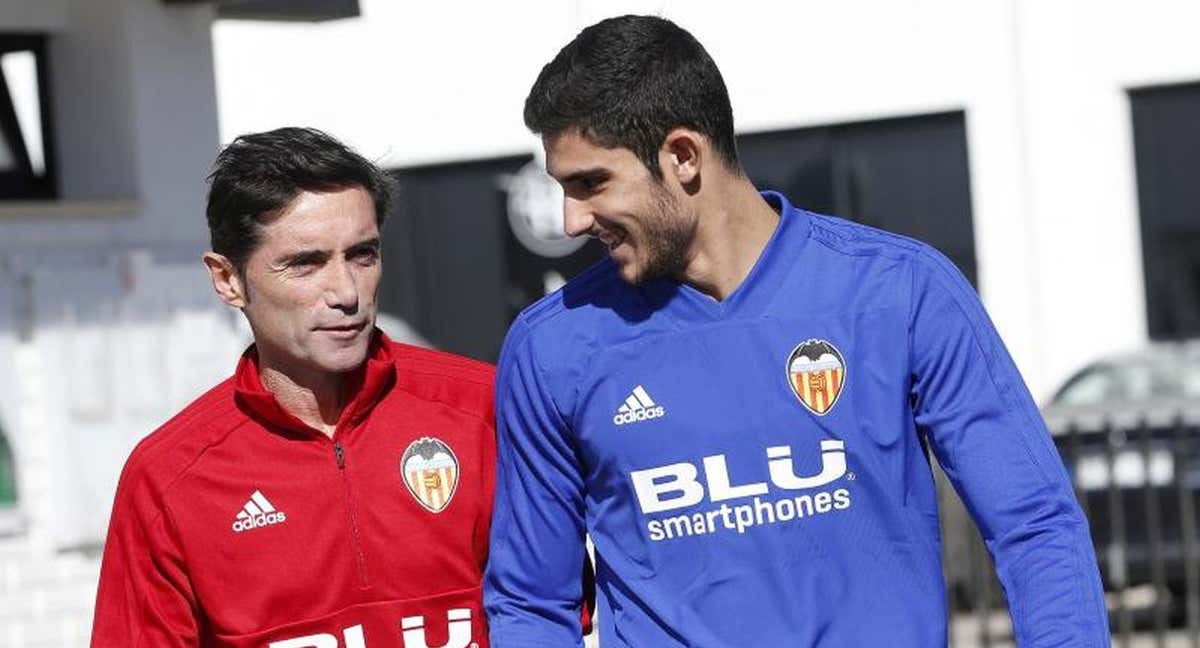 Marcelino y Guedes en su etapa en el Valencia.