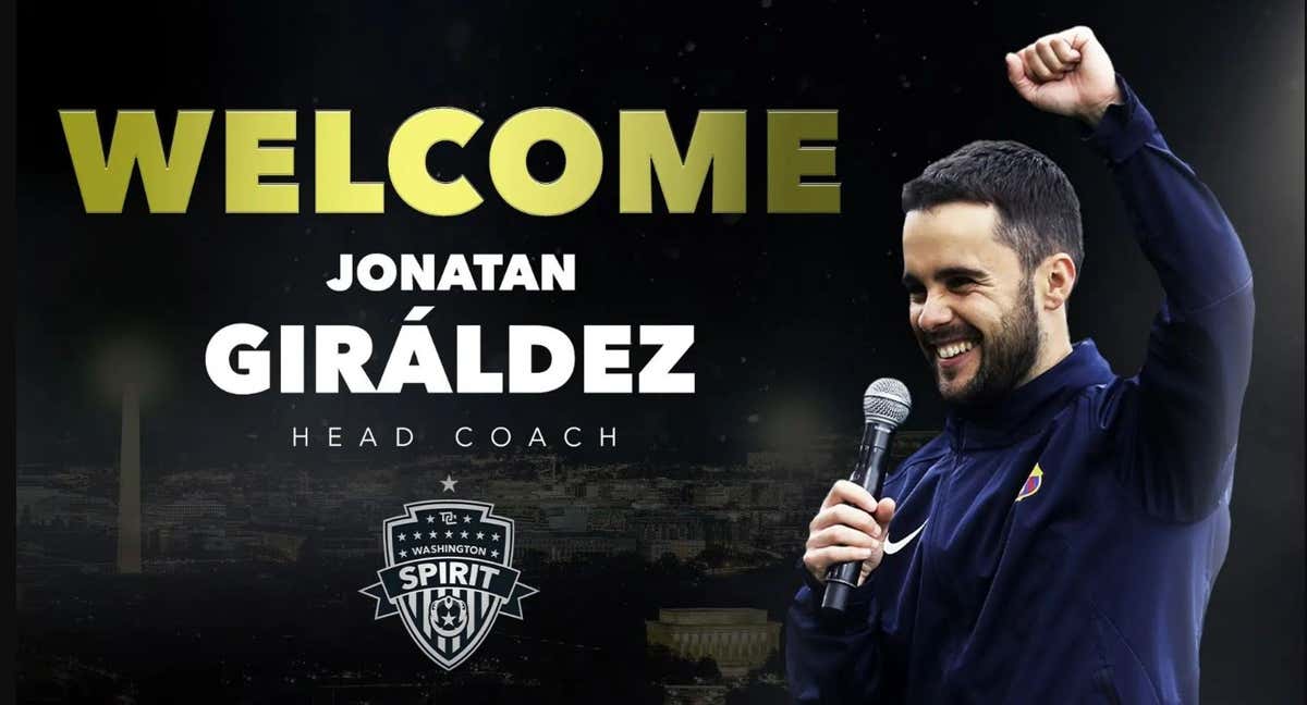 El Washington Spirit anuncia el fichaje de Jonatan Giráldez.
