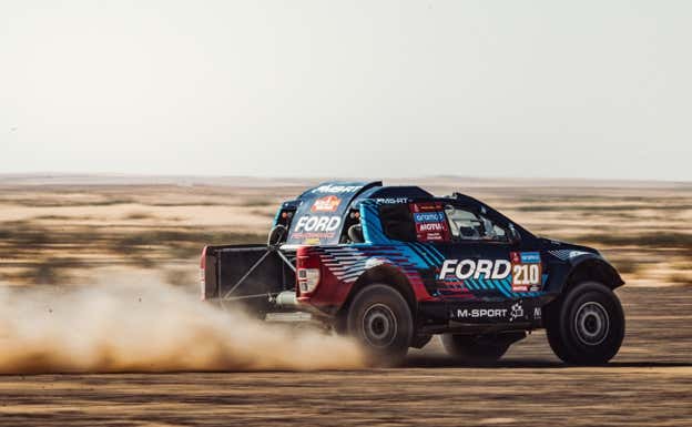 Nani Roma y Álex Haro, a bordo del Ford Ranger T1+ en el Rally Dakar 2024.  M-Sport NWM Ford