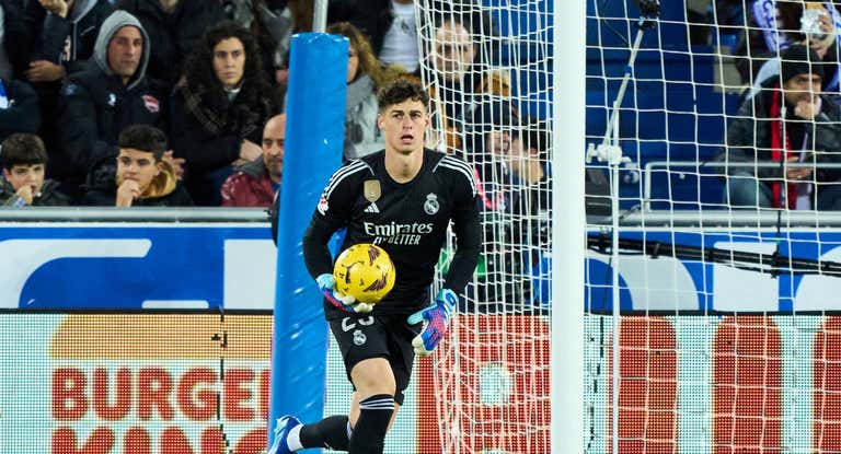 Kepa, con el Real Madrid.