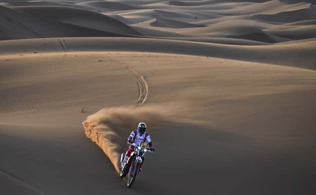 Ross Branch, en las dunas del Rally Dakar 2024.  A.S.O./Eric Vargiolu/DPPI