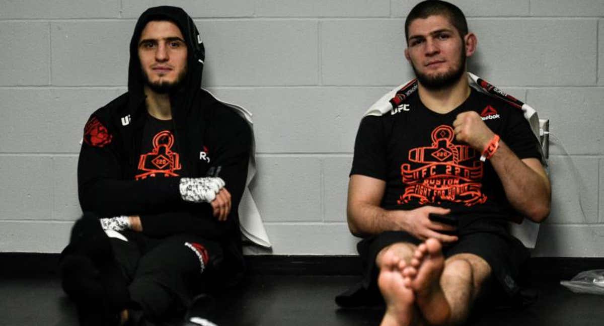 Islam Makhachev y Khabib Nurmagomedov./UFC