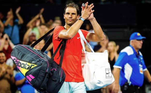 Nadal, en Brisbane.  AFP