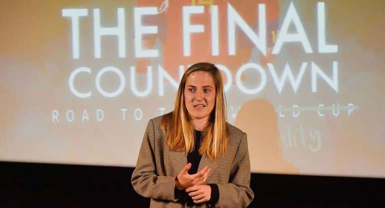 Anita Luján, en la presentación del documental que protagoniza 'The Final Countdown. Road to Equality'.
