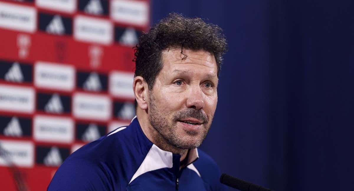 Simeone durante la rueda de prensa previa al duelo contra el Madrid. /EFE