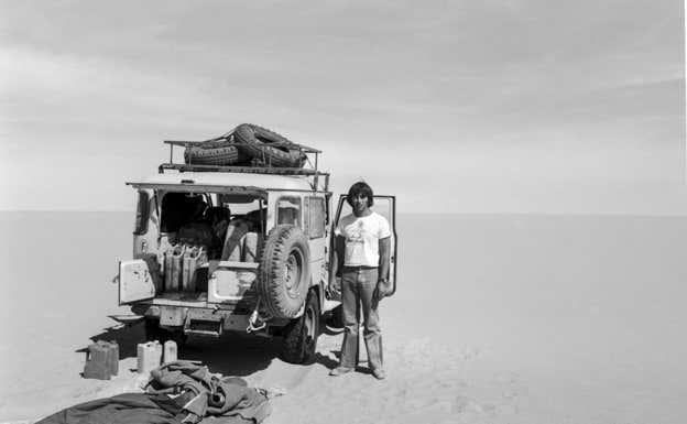 Eric Vargiolu con 26 años en el Rally Abiyán-Niza de 1976.  Archivo personal