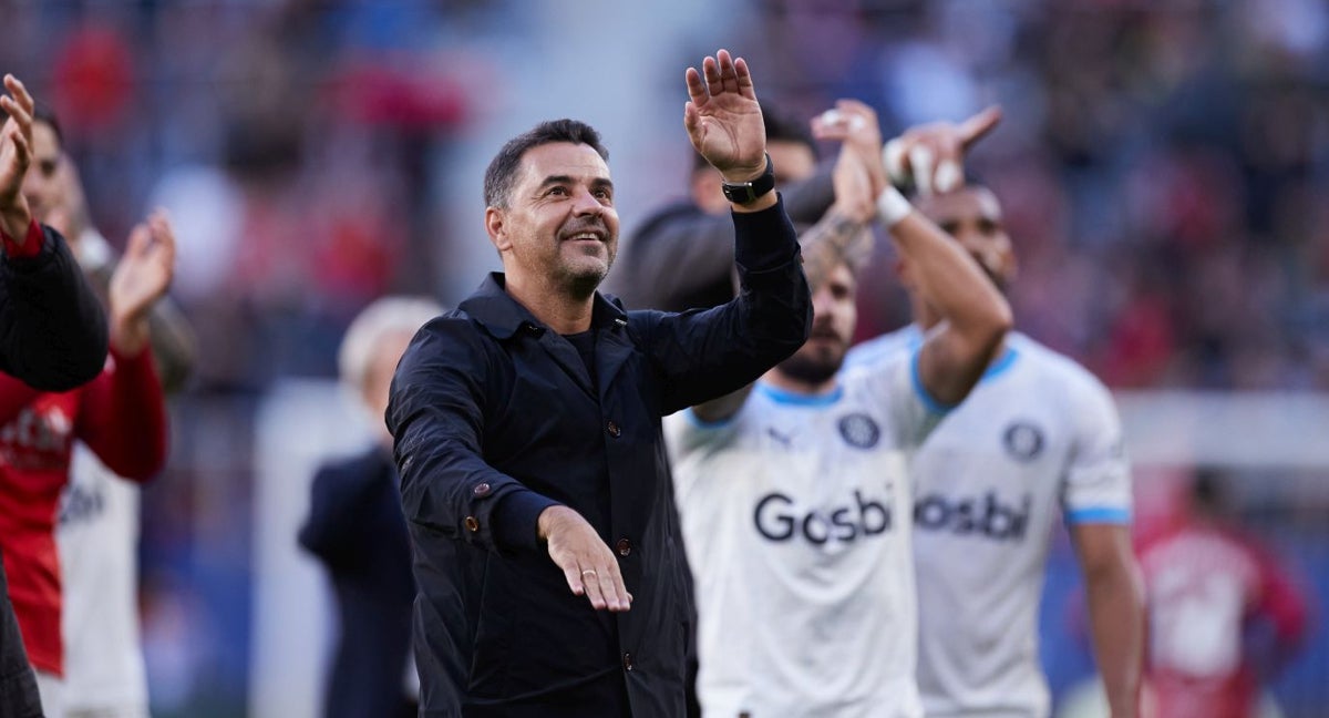 Michel celebra la victoria del Girona.
