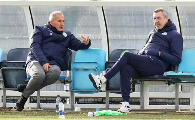 Txiki Begiristain y Jason Wilcox, en sus años en el Manchester City. Getty Images