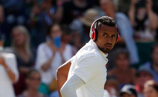 Kyrgios en Wibledon. AFP